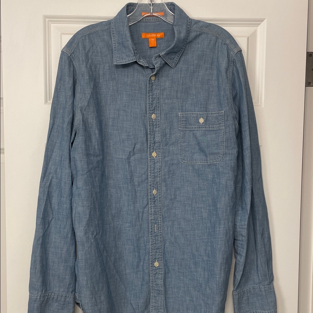 Joe Fresh Denim Blue Casual Button Down Shirt